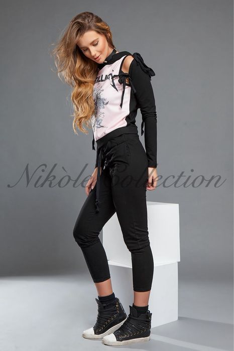 Nikole collection спортен ежедневен сет с апликация