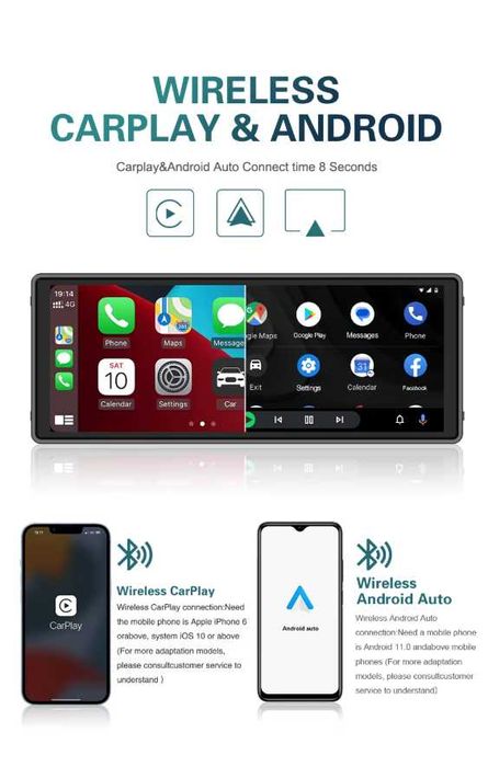Navigatie universala ecran de 10,26 inch cu Carplay si Android auto + camera DVR fata/spate 4K