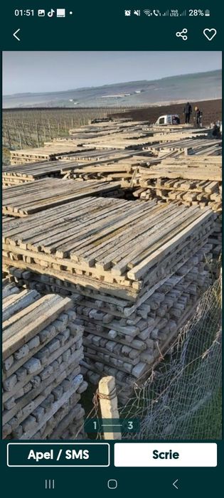 Stalpi vie gard beton