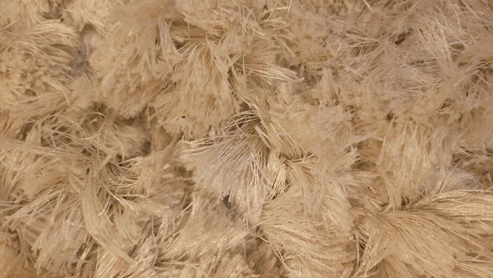 Covor shaggy, fir lung, pufos alb cu gri 1,40 x 2,00 m (Rovere mobili)