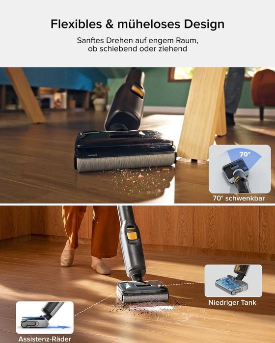 Безкабелна Прахосмукачка за Сухо Мокро Чистене XIAOMI Roborock F25 BX