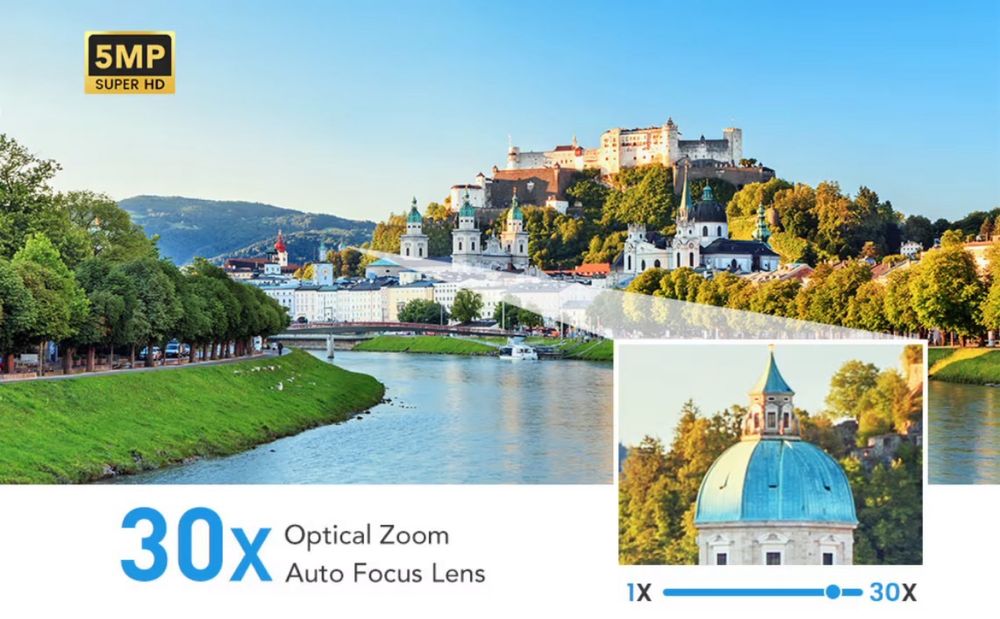 Ctronics 30X Optical Zoom 5MP PTZ IP камера