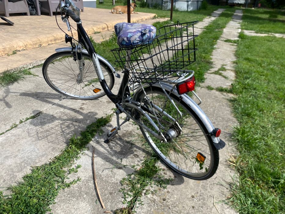 Bicicletă damă Hercules 28” City Bike cu suspensie și coș