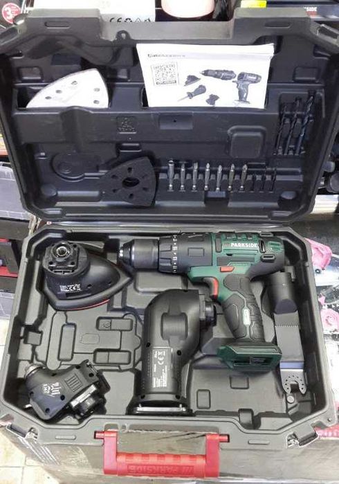 20V 4в1 Винтоверт, Саблен Трион, Мултитул, Шлайф Parkside 20волта