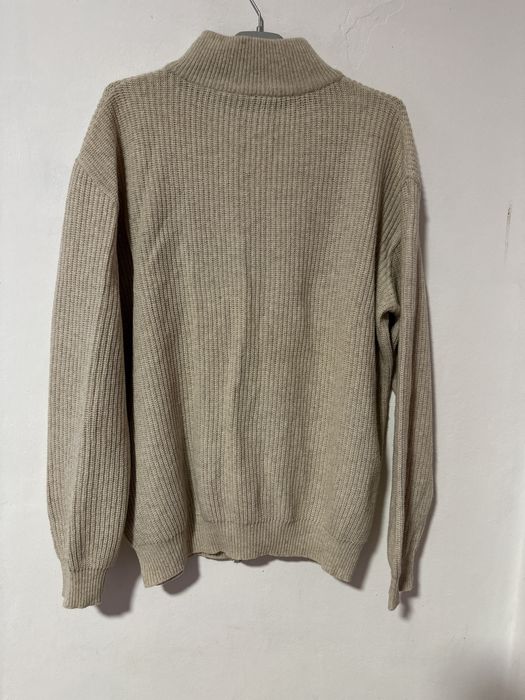 Pulover cu fermoar, bărbați, 80% lână, L