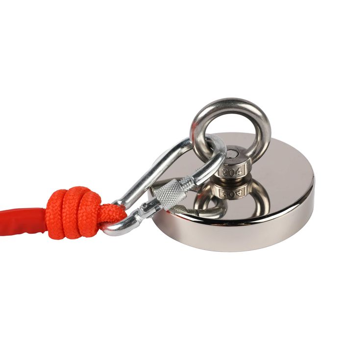 Magnet puternic neodim pentru pescuit - 100 kg forta - D60