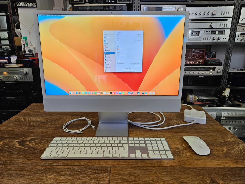 Apple iMac 24" Retina 4.5K (2021) / M1 / 8GB RAM / 256GB SSD – Перфектен, като нов!