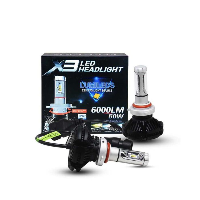 Set 2 Becuri Led H3 6000 Lumeni 12/24V