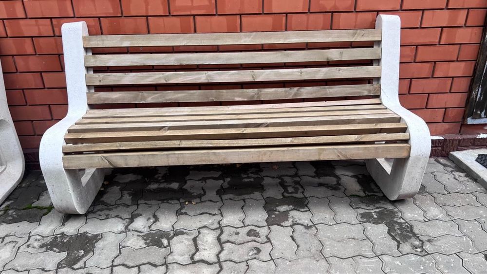 Скамейки из композитного мрамора, для двора в отличном качестве