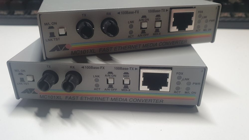 PACHET 2x Convertoare Media Allied Telesis AT-MC101XL 100TX/100FX (ST