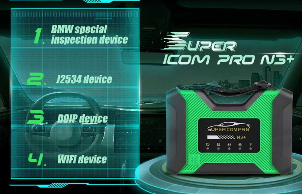 Tester diagnoza auto Super ICOM PRO N3+ pt. BMW 2023 + DOIP + WIFI