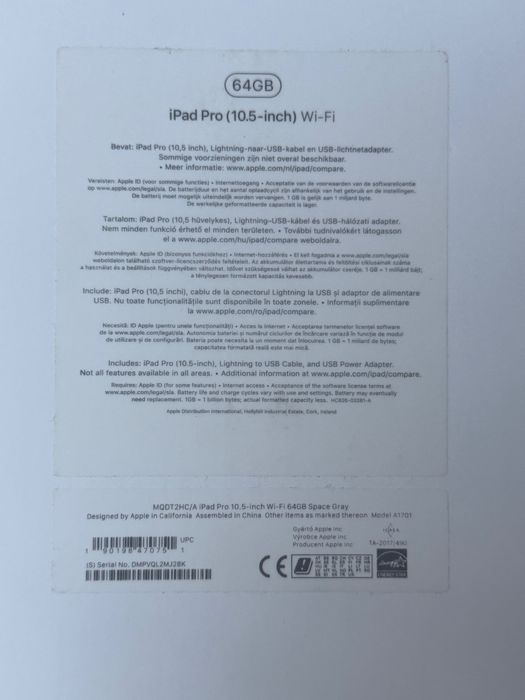 Apple iPad Pro 10.5″, 64 GB