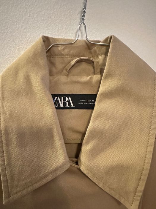 Къс Тренчкот,Велурено кожено яке Zara