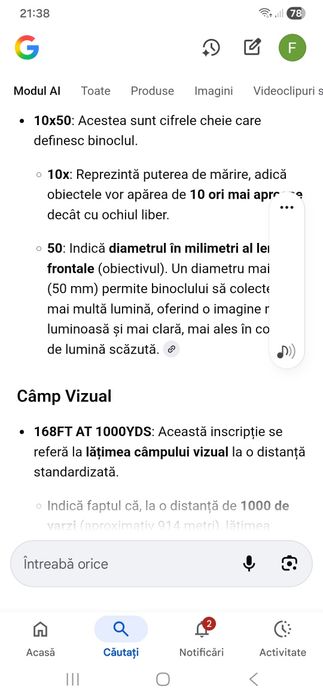 Vând binoclu profesional