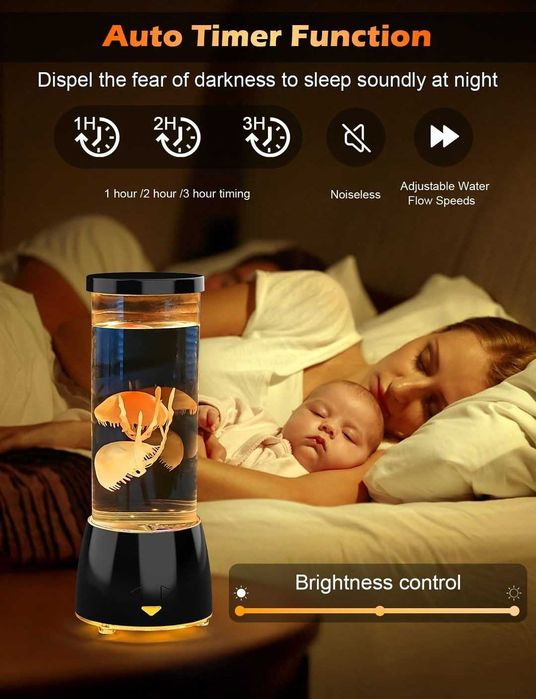 LED лампа с медуза 17 RGB цветна дистанционно управление