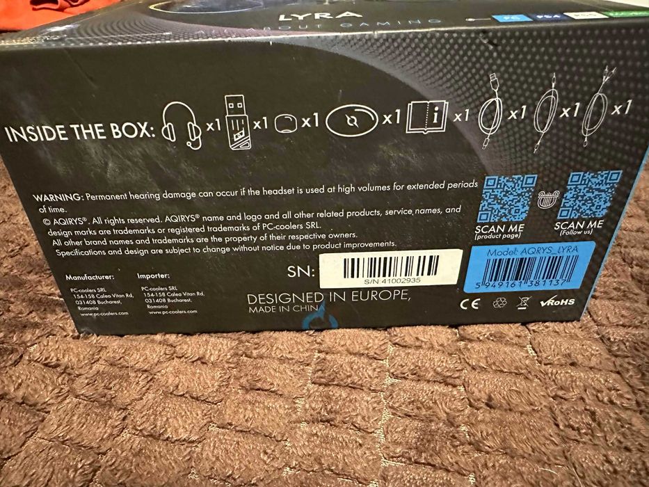 Casti gaming AQIRYS lyra wireless black