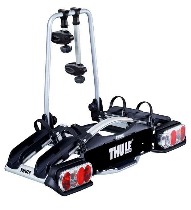 Suport THULE pentru doua biciclete, pe carligul de remorcare