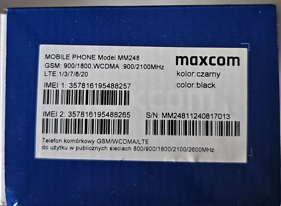 Telefon Maxcom MM248 nou, nefolosit