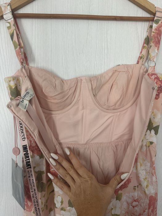 Рокля House of CB размер S розова нова цветя цветна