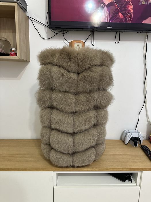 Ofertă!Vestă blană Vulpe naturală
