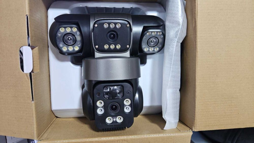 15MP HD Smart 4G/SIM карта соларна Камера Три Обектива PTZ