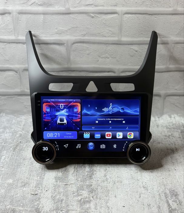 Магнитола для Кобальт андроид с крутилками новая WiFi, CarPlay, камера