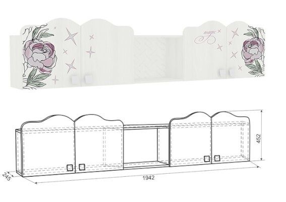 Модульная стенка для девочек