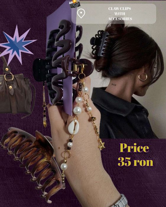 Clame de păr handmade