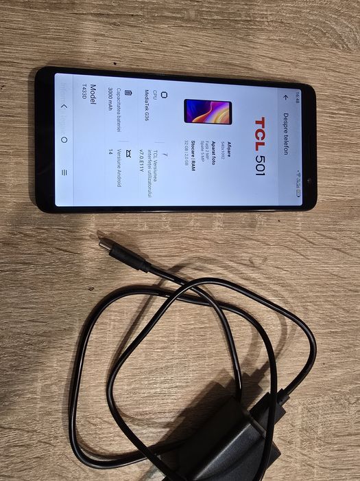 Telefon Mobil TCL 501 Dual SIM Android 14 32GB 2GB RAM