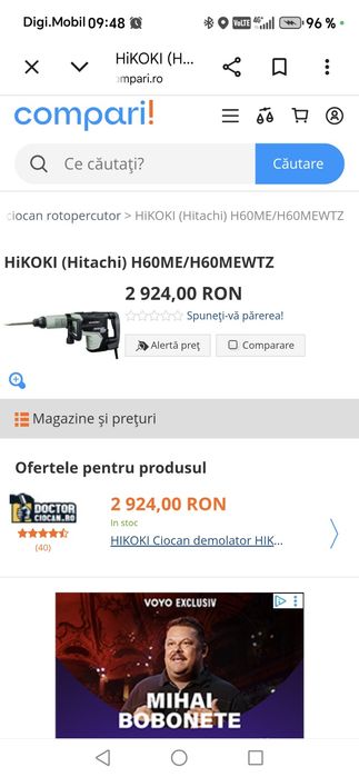 Hioki (Hitachi)m60 Picamer Demolator sds-max profesional