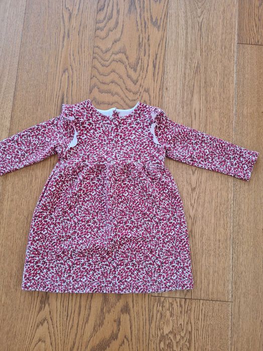 Rochita fete  rosie model floral Zara, 5 ani, 110 cm