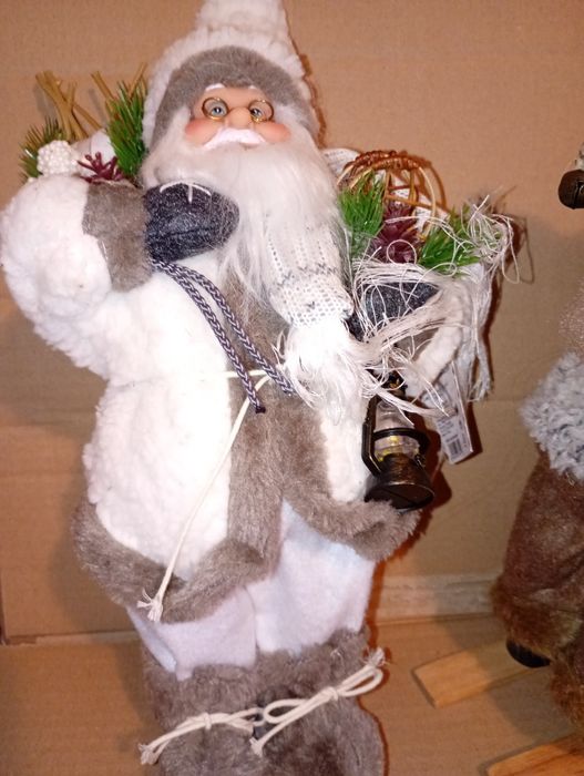 Figurina Mos Craciun 30 cm brad cadou sanie schi papusa