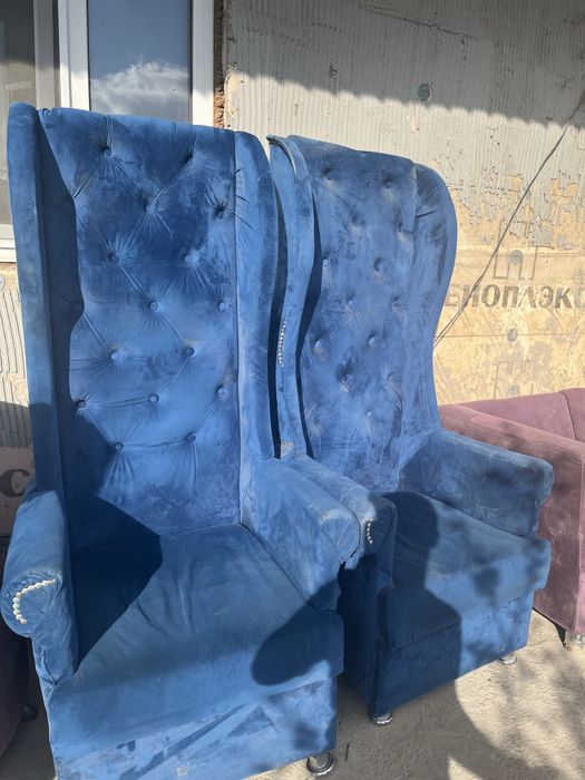 Два штука кресло с высоким спинкой келсемыз багасн