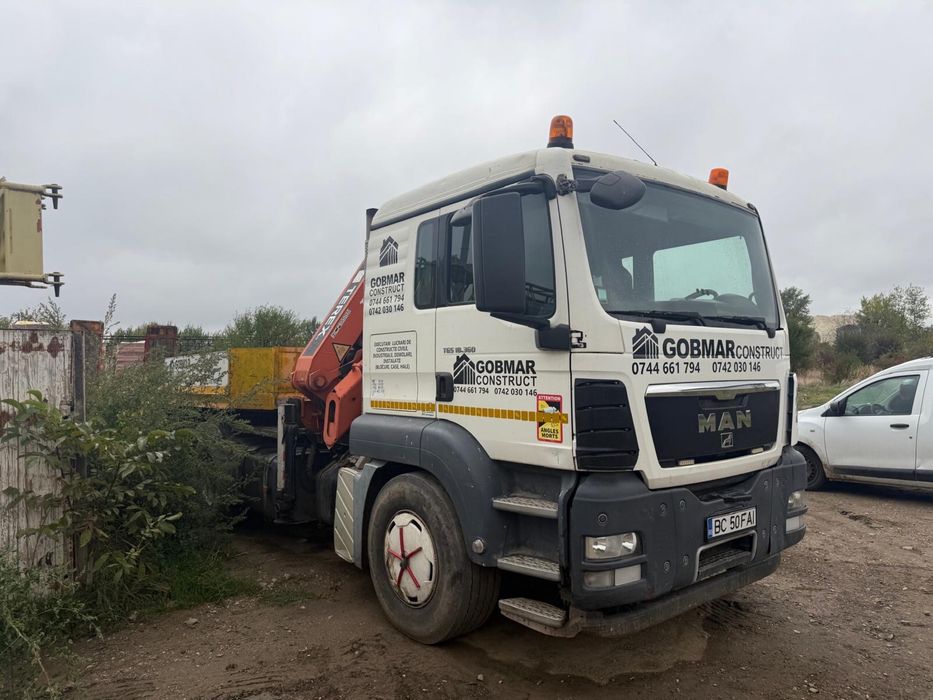 Man TGS183604X2BLS cu Macara Terex SCHIMB cu Buldoexcavator