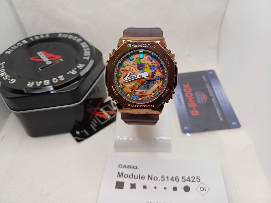 Ceas Casio g shock GM 2100 Metal-Rubber  Bronze Phantasy.Nou, Garantie 2 ani