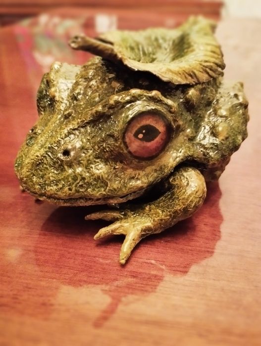 Шкатулка жаба ручная работа