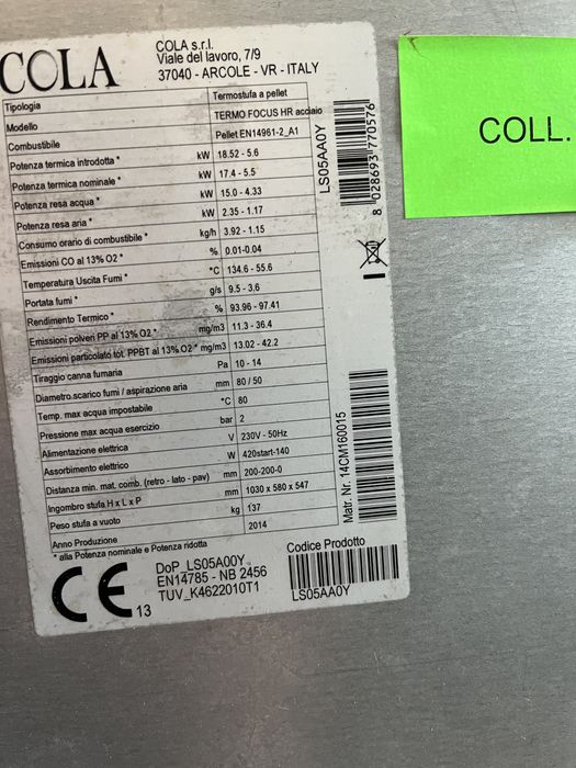 Пелетна камина COLA