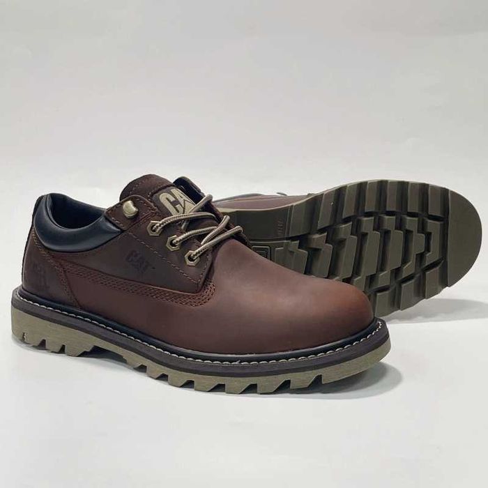 Ботинки кожаные, мужские туфли мокасины CAT Colorado Low [39-43]