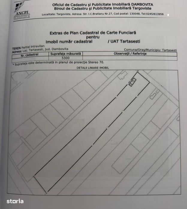 Vanzare teren 5300mp intravilan+arabil casa si anexa Tartasesti