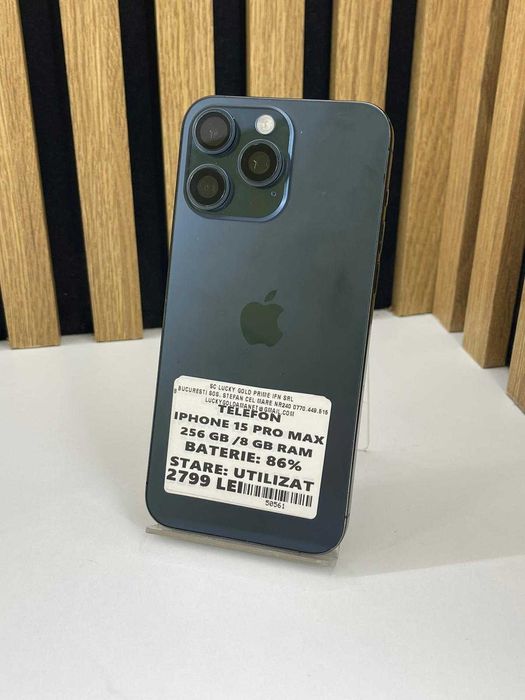 Iphone 15 PRO MAX / 256 GB 86% BAT / Factura / Garantie #50561