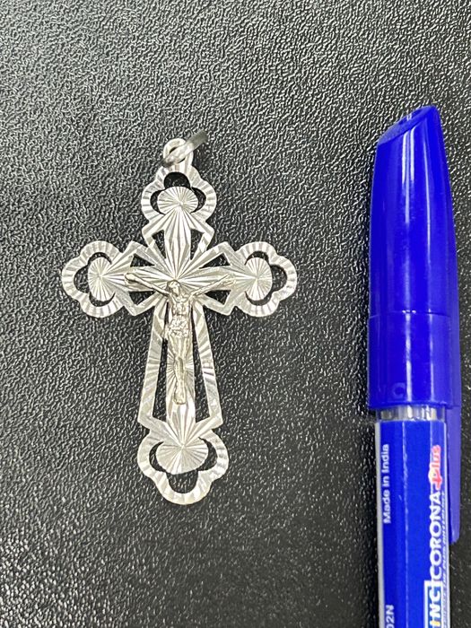 Кулон белое зллото 585