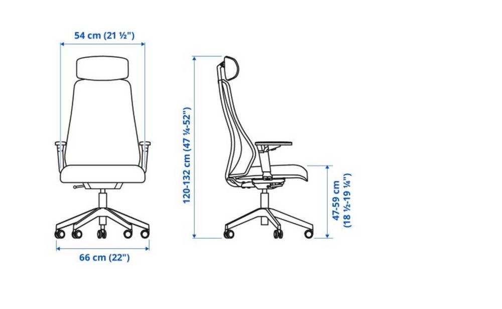 Продавам ергономичен геймърски/офис стол IKEA MATCHSPEL