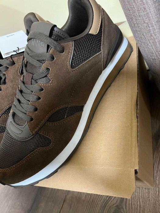 Мъжки спортно-елегантни обувки от естествен велур