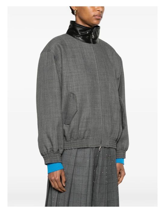 Яке Sandro 100% вълна, wool / leather