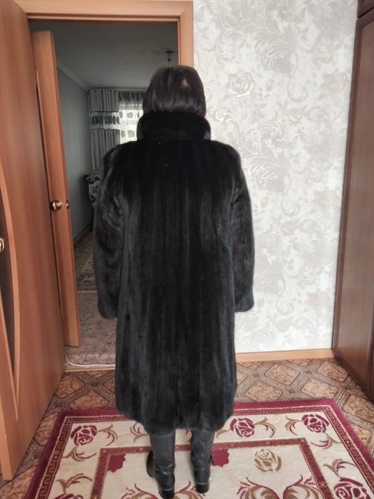 Шуба норковая чёрный бреллиант
