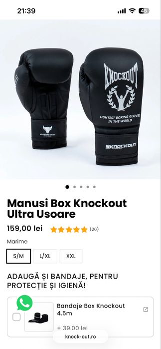 Manusi Knokout Ultra Usoare