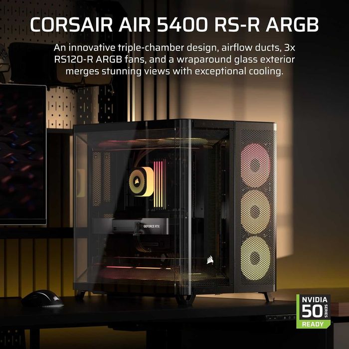 Компютърна кутия Corsair AIR 5400 RS-R ARGB Triple Chamber
