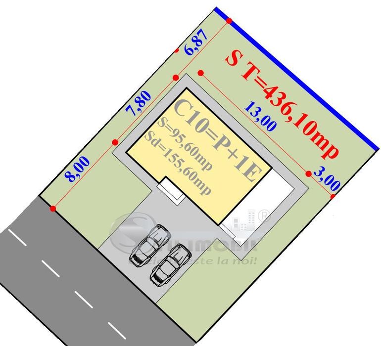 Teren cu autorizatie pentru vila 5 camere, 3 bai, P+1E, de vanzare in