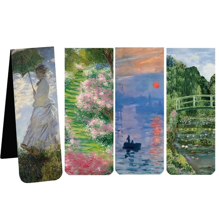 Cutie cadou Cititor/Artist: 4xSemn de carte Van Gogh/Monet