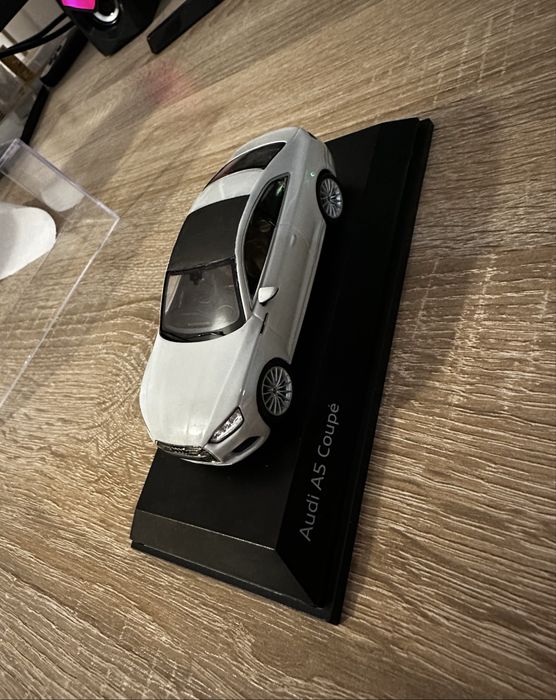 Macheta auto Audi A5 Coupe 2017, Glacier White, 1:43 Iscale Originala